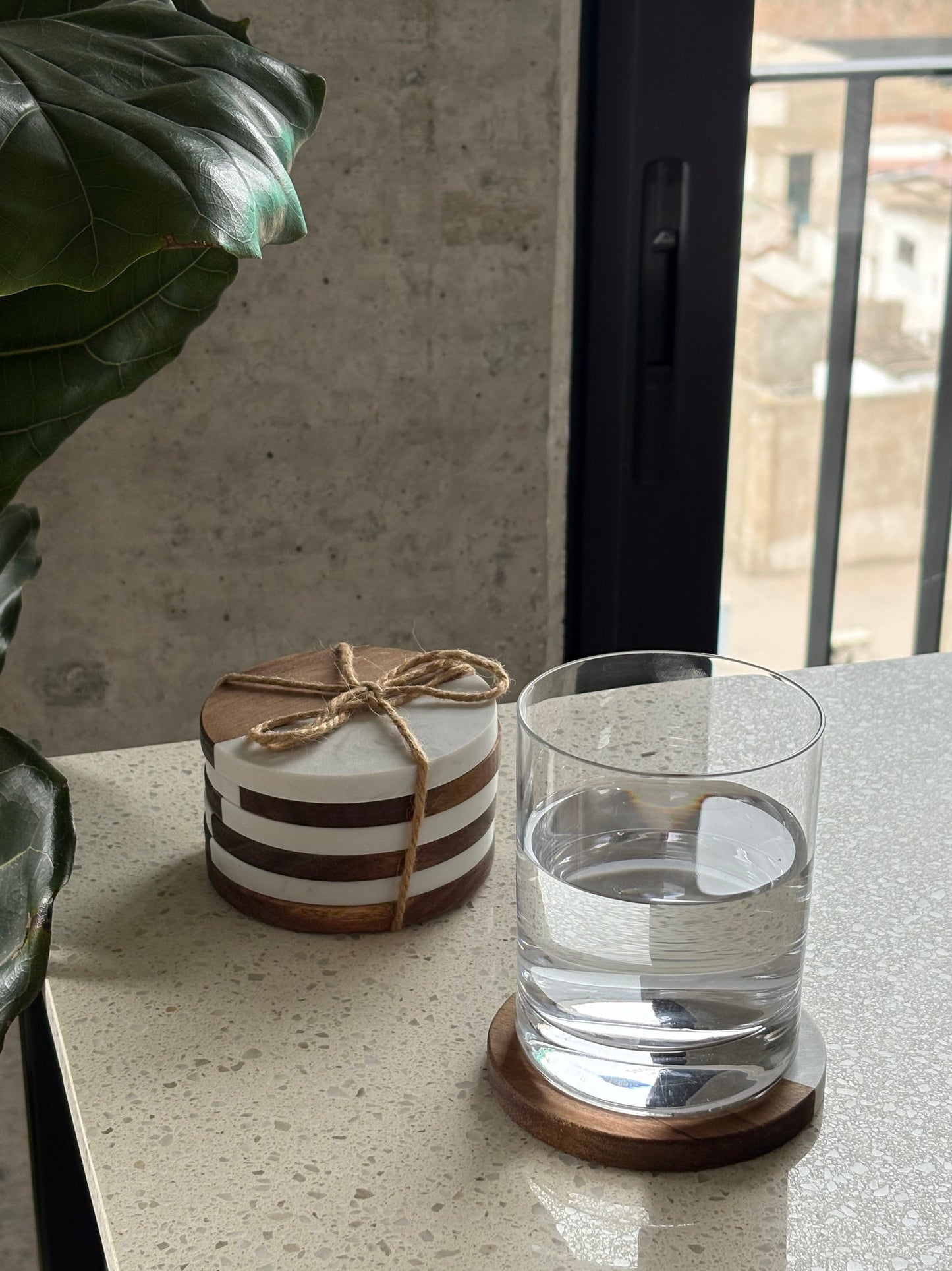 Posavasos Wood Moon