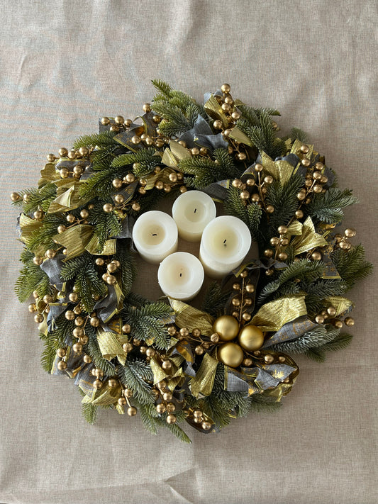 Corona Navideña Gold