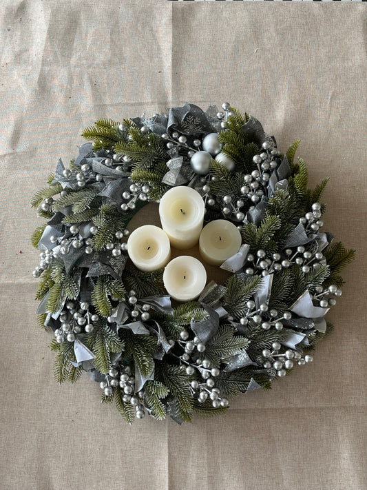 Corona navideña Silver