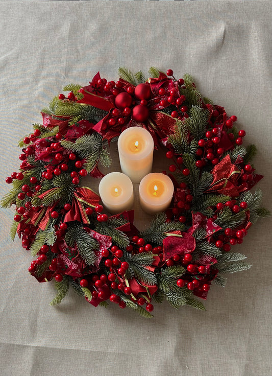 Corona Navideña Cherry